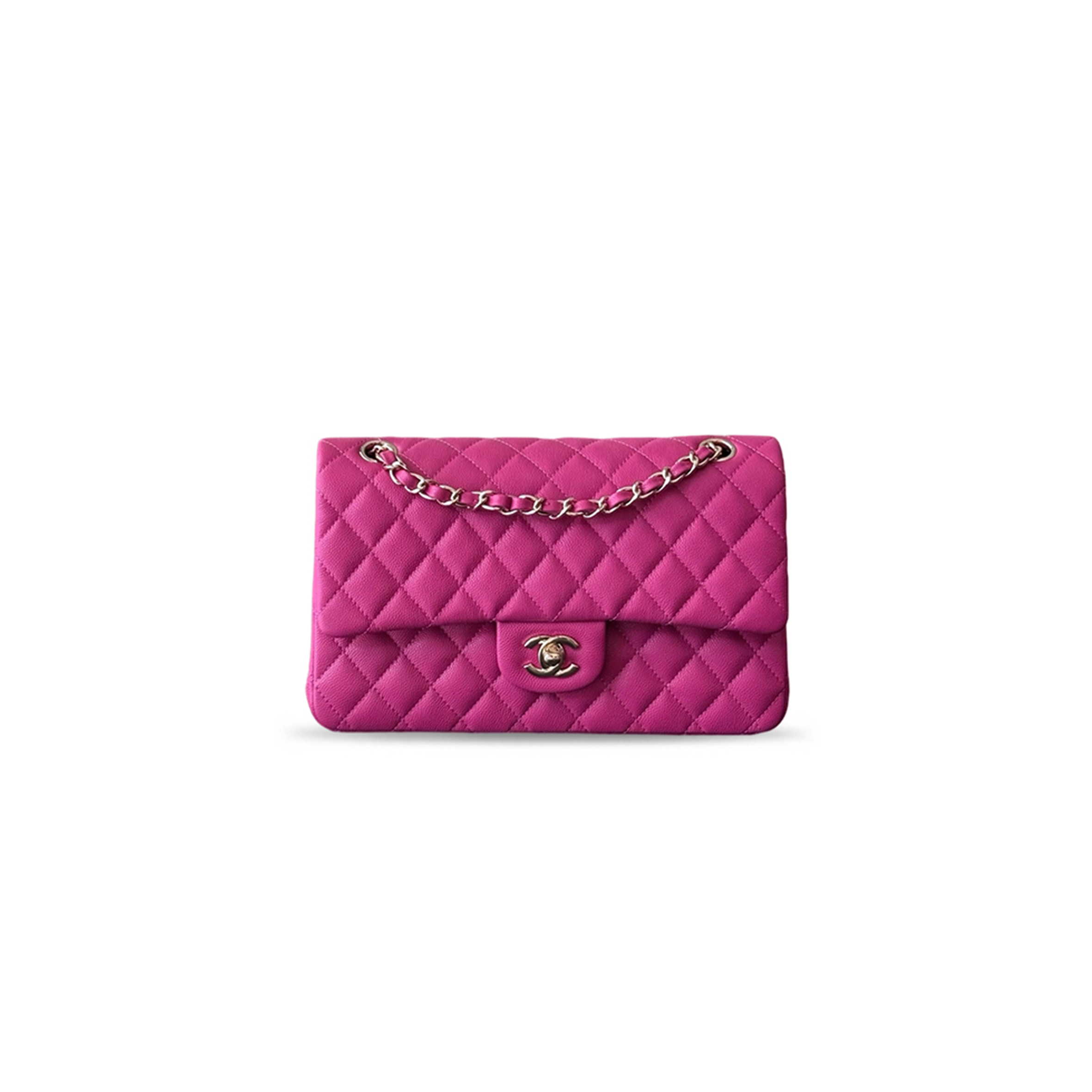 CHANEL CAVIAR QUILTED MEDIUM DOUBLE FLAP LIGHT A01112 (25.5*15.5*6.5cm)